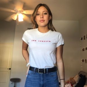 los angeles white graphic tshirt